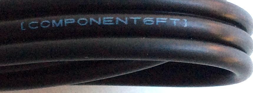 CABLE RCA / COMPONENT6FT / AWM 2562 E337566-YD VW-1 80°C 300V INTERCONNECT PRODUCTS LTD - Imagen 3