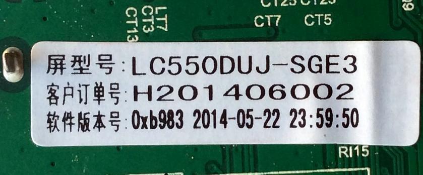 MAIN / RCA B14060479 / T.MS3393.81 / PANEL LC550DUJ-SGEE / MODELO J55BE925 - Imagen 2