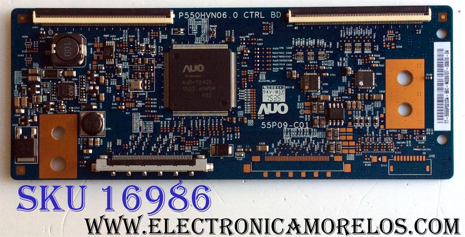 T-CON / NEC 55.55P02.C04 / 5555P02C04 / 55P09-C01 / P550HVN06.0 / PANEL P550HVN02.2 / MODELOS V552-AVT / V552 / SB-5570HD