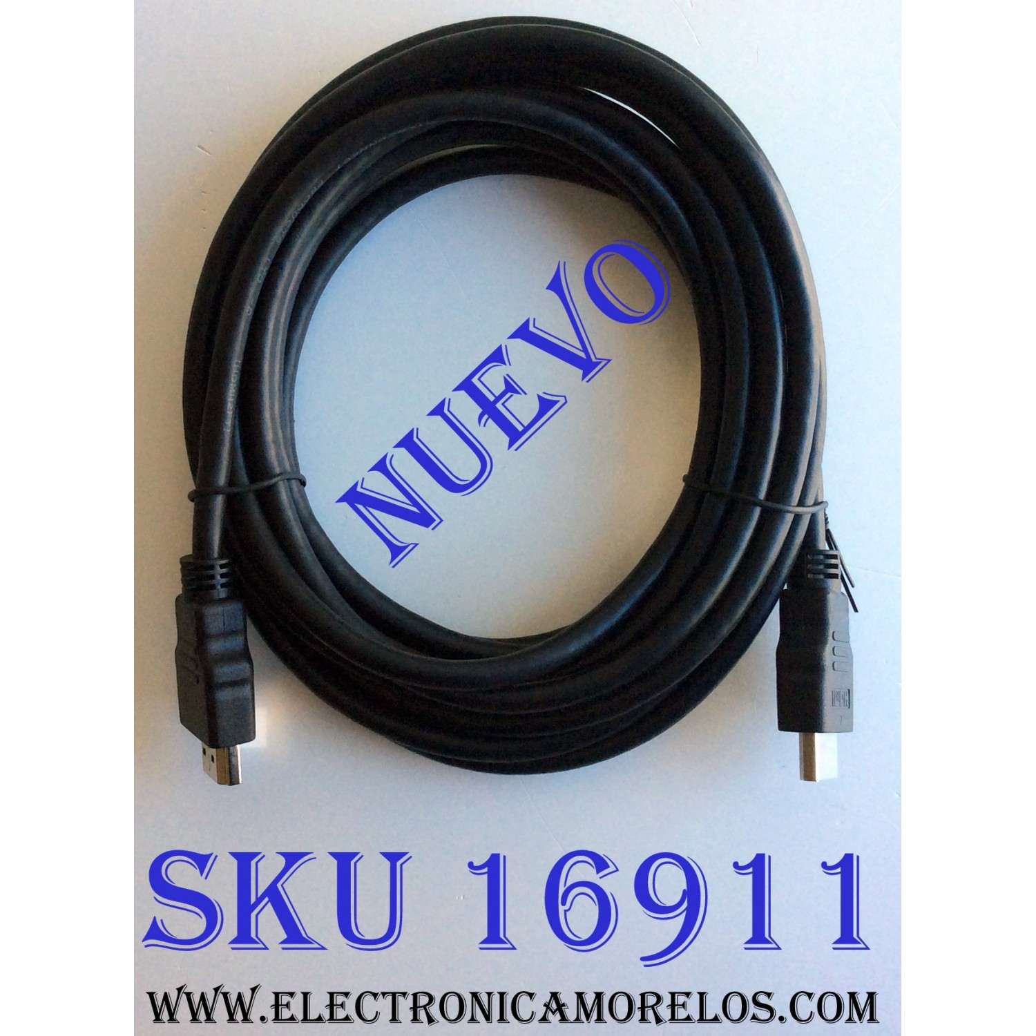 CABLE HDMI / HDMI12FT / E337566 / HD ULTRA HD DE 4K X 2K / VELOCIDAD DE TRANSFERENCIA DE DATOS: 10,2 GBIT/S / LONGITUD DEL CABLE: APROXIMADAMENTE:12 PIES / (3 METROS) / MÁXIMA RESOLUCIÓN: 3840 X 2160 PIXELES / FORMATO DE VÍDEO SOPORTADO: 1080P