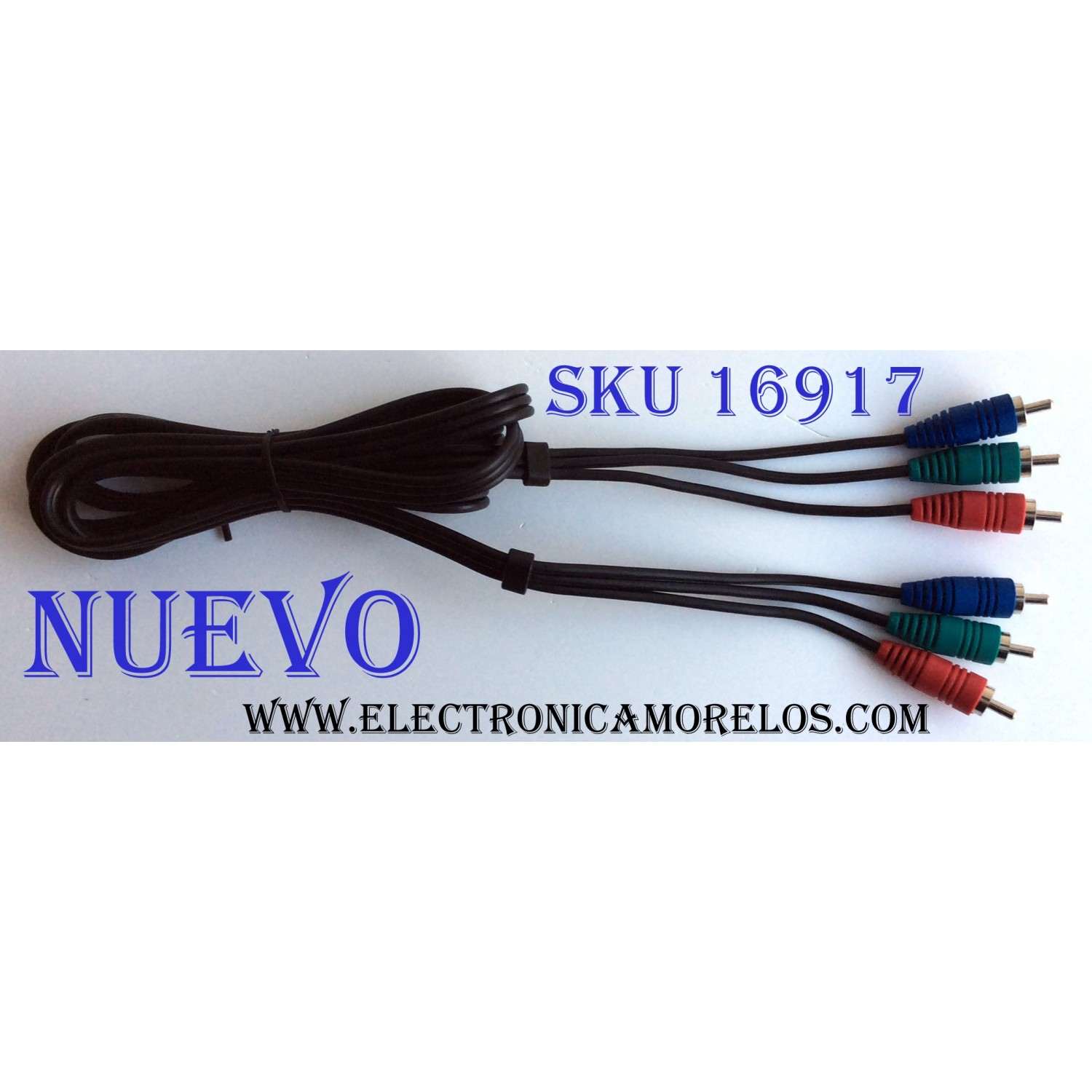 CABLE RCA / COMPONENT6FT / AWM 2562 E337566-YD VW-1 80°C 300V INTERCONNECT PRODUCTS LTD