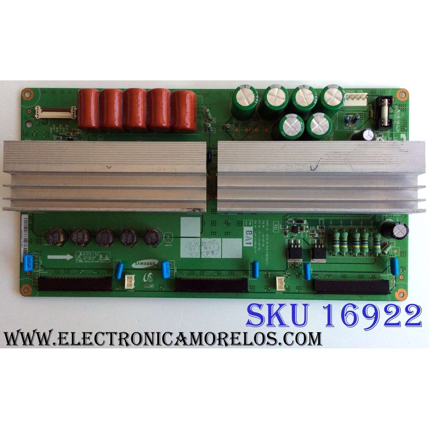 T-CON PARA TV SAMSUNG / NUMERO DE PARTE 55.50T12.C06 / T460HVN05 / 5550T12C06 / DISPLAY T500HVN05.1 / MODELO UN50F6800AFXZA AD03