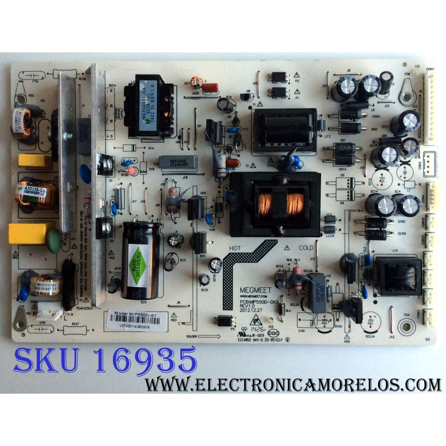 FUENTE DE PODER / RCA MIP550D-6T / MIP550D-DX2 / E214852 / PANEL LC550DUJ-SGEE / MODELO J55BE925