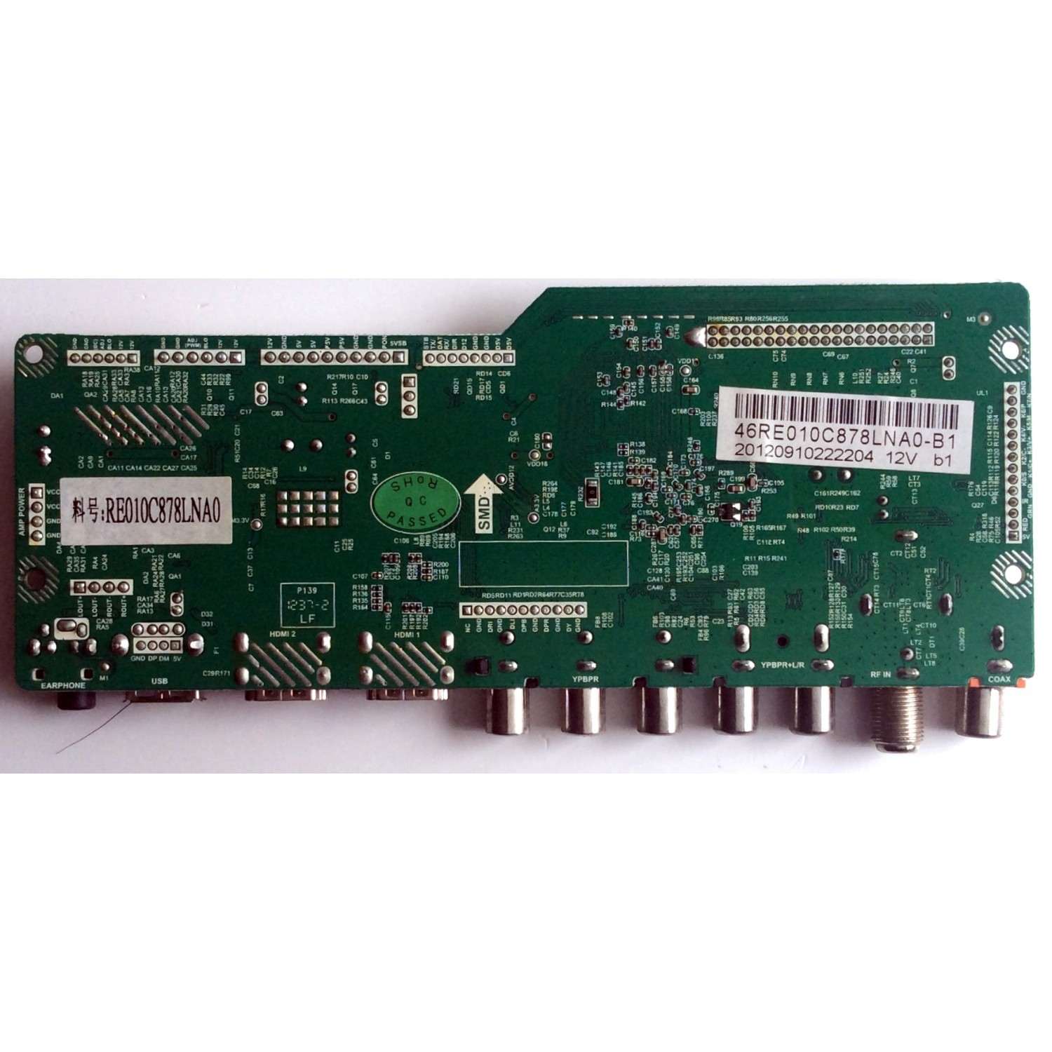 MAIN / RCA E12090233 / 46RE010C878LNA0-B1 / RE010C878LNA0 / 20120910222204 12V b1 / T.RSC8.78 / .A12327 / 20120910222204 / PANEL LK460D3HA54-QYL / MODELO LED46C45RQ - Imagen 2