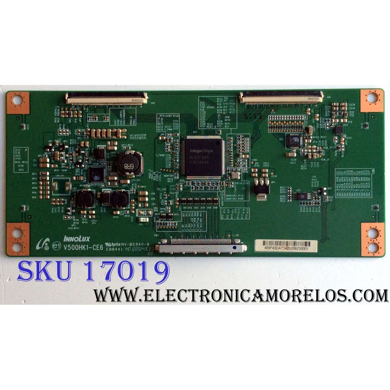 T-CON / PANASONIC 459F43D / 459F43DAT34 / V500HK1-CE6 / PANEL V390HK1-LE6 / MODELO TC-39AS530U 