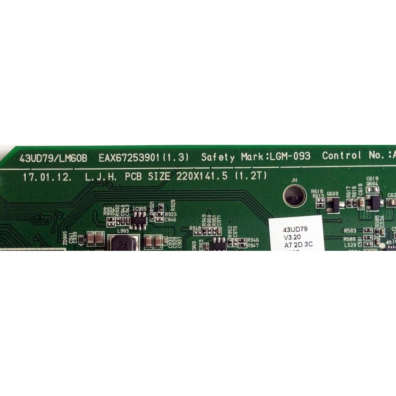 MAIN / LG EAX67253901 / EAX67253901 (1.3) / 43UD79/LM60B / NP70C103HY / PANEL LC430EQE (FH)(A1) / MODELOS 43UD79-B / 43UD79-BA AUSLMSN / 43MU79-BA.AUBLMSN  - Imagen 2