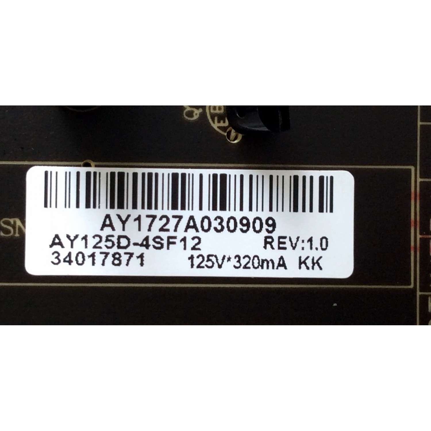 FUENTE DE PODER / ELEMENT AY125D-4SF12 / 3BS00674 / AY1727A / 34017871 / PANEL MD4312YTAU / MODELO E4SFC4317 LE-43GDXB-B3 - Imagen 2