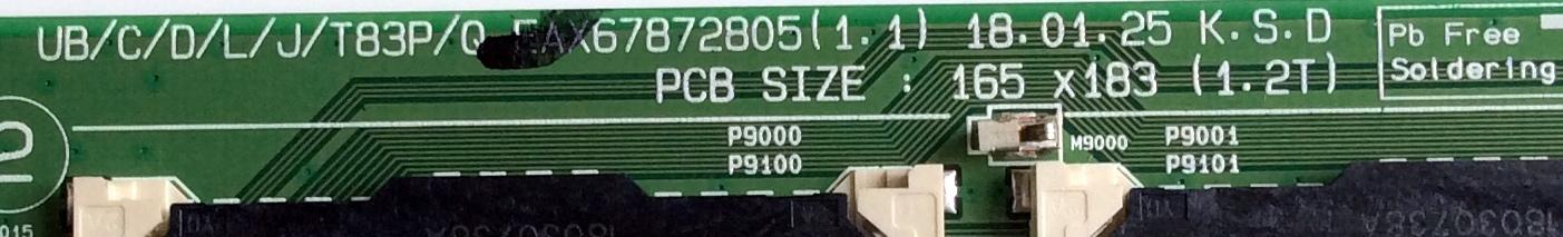 MAIN / EBU64688102 / EAX67872805(1.1) / 8G1L00JJ-0002 / PANEL NC430DGG-AAGX3 / MODELO 43UK6300PUE BUSWLJM - Imagen 3