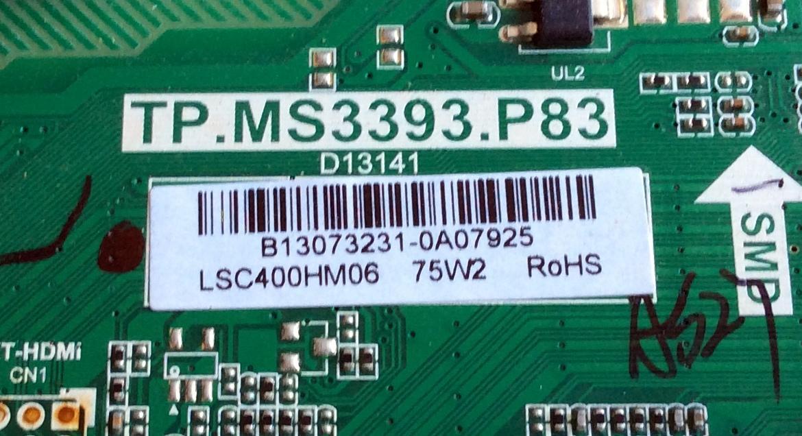MAIN / FUENTE (COMBO) / PROSCAN B13073231 / TP.MS3393.P83 / D13141 / T201306054 / 142123932008 / E214887 / PANEL´S CN40CM676 / LSC400HM06 75W2 / MODELO PLDED4016A - Imagen 3