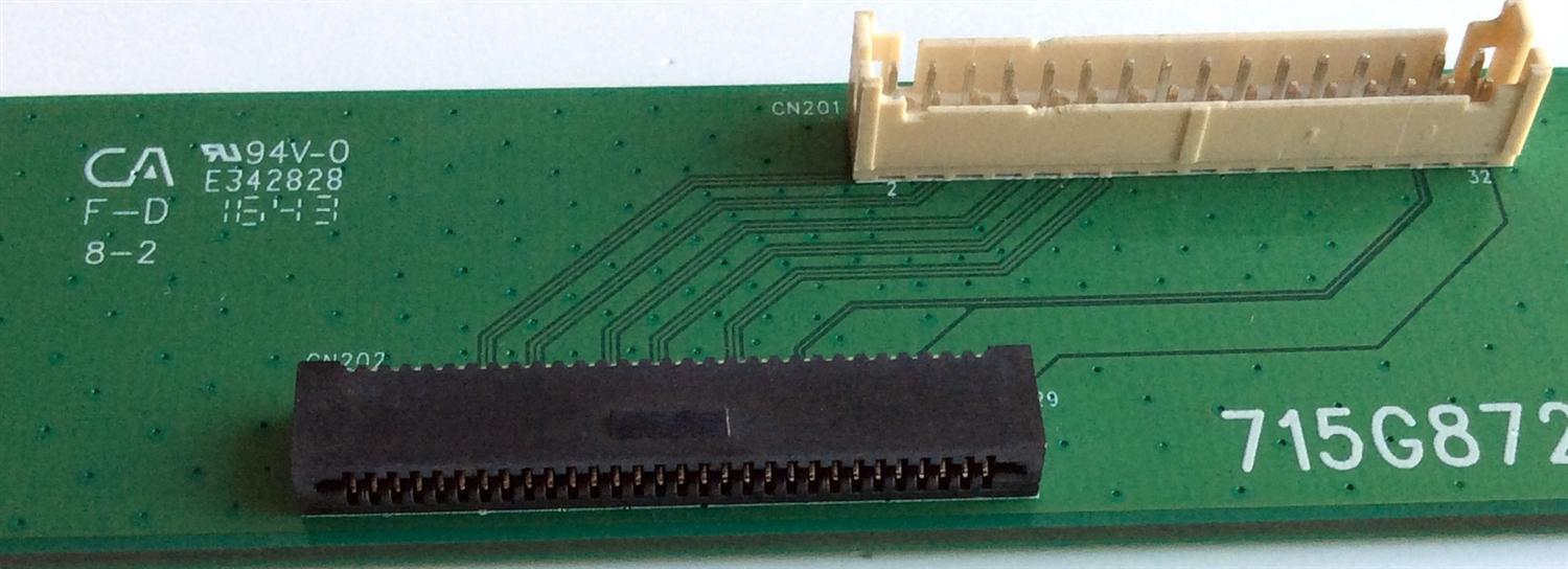 T-CON / INTERFACE / VIZIO 715G8728-T01-000-004Y / E342828 / PANEL TPT315B5-AN10.S REV:SH02A / MODELO D32HN-E1 LTTEVMAS - Imagen 3