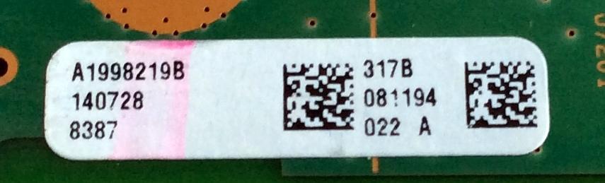 TARJETA TUNER DE A/V / SONY A-1989-741-A / A1998219B 317B / A-1998-219-B / 1-889-203-13 / 173457513 / PANEL T500HVF04.3 / MODELOS KDL-50W700B / KDL-50W800B - Imagen 2