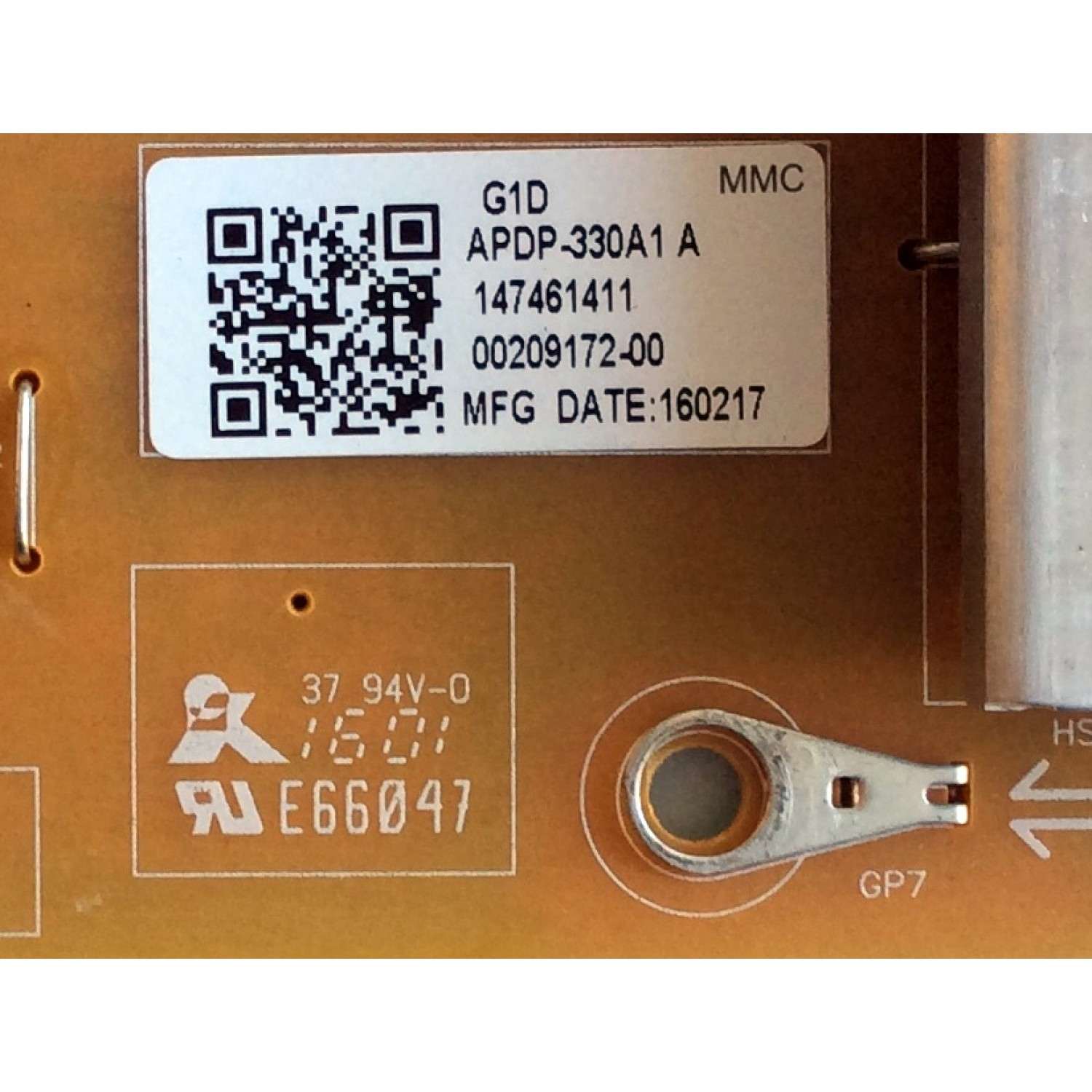 FUENTE DE PODER / SONY 1-474-614-11 / 147461411 / APDP-330A1 / 2955020406 / G1D APDP-330A1 A / PANEL YD5S650HTG01 / YD5S550HTG01 / MODELOS XBR-55X900C / XBR-65X900C / XBR-75X910C - Imagen 3