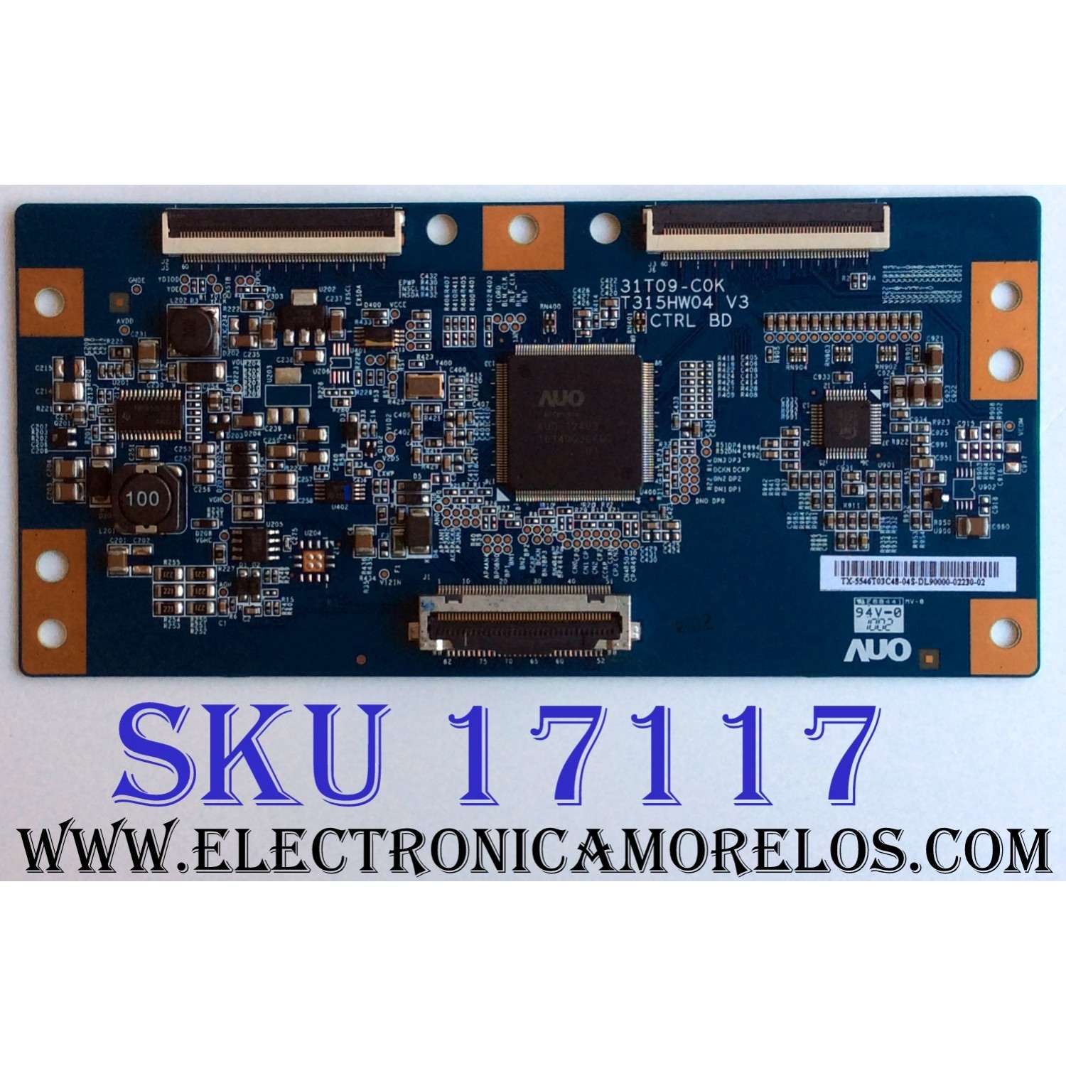 T-CON / SAMSUNG 55.46T03.C48 / 5546T03C48 / T315HW04 V3 / 31T09-C0K / PANEL T460HW03 V.L / MODELOS LN46C600F3FXZA / LN46C630K1FXZA / LN46C630K1FXZA AA02