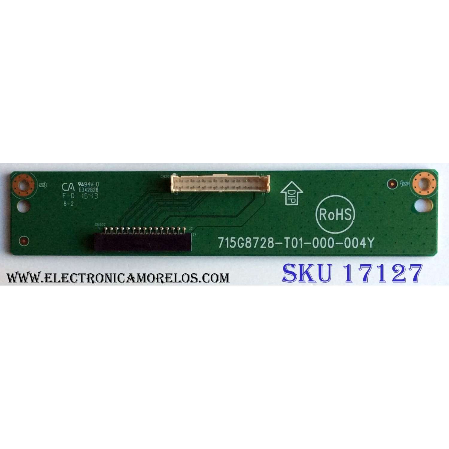 T-CON / INTERFACE / VIZIO 715G8728-T01-000-004Y / E342828 / PANEL TPT315B5-AN10.S REV:SH02A / MODELO D32HN-E1 LTTEVMAS