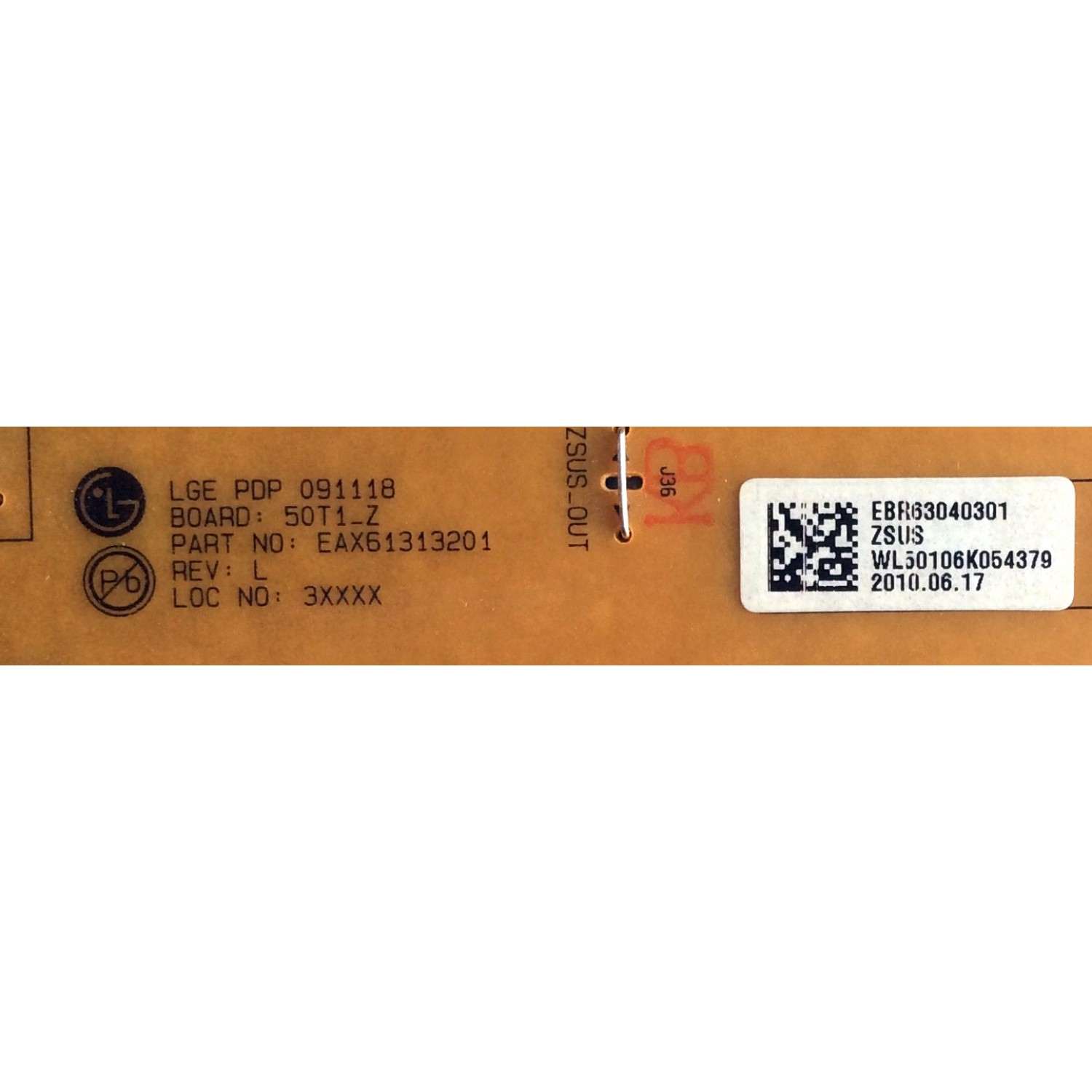 Z-SUS / LG EBR63040301 / EAX61313201 / 50T1_Z / REV:L / PANEL PDP50T10000 / MODELOS 50PJ350-UB AUSLLUR / 50PJ350 - Imagen 2