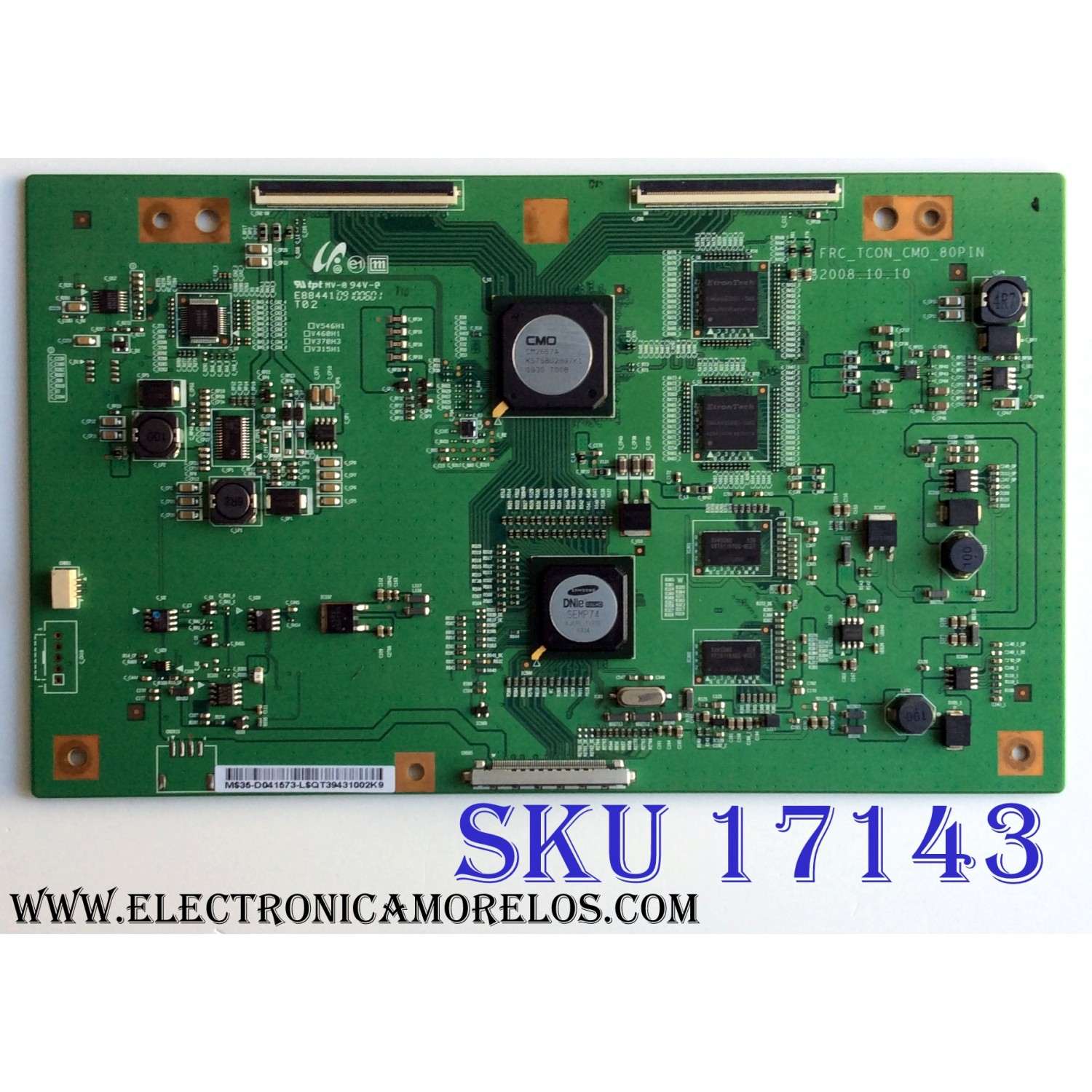 T-CON / SAMSUNG BN81-03094A / 35-D041573 / FRC_TCON_CMO_80PIN / SUSTITUTA BN96-12442A / PANEL T550FBE1-DB DD01 / MODELOS UN55B7100WFUZA / UN55B6000VFUZA / UN55B6000VFXZA / UN55B7000WFUZA / UN55B7000WFXZA / UN55B7100WFXZA / UN55B7000 / UN55B7000WFXZP