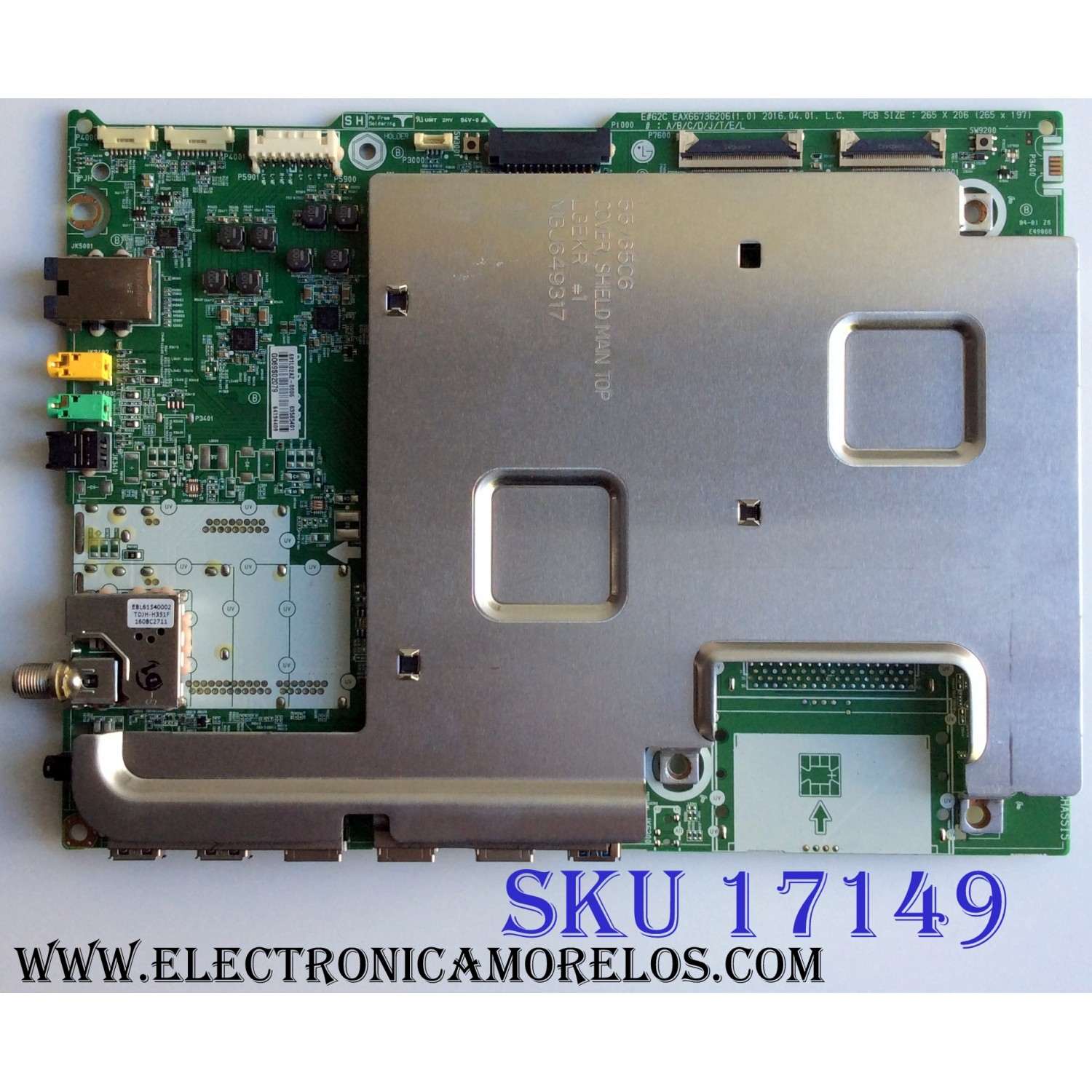 MAIN PARA TV LG OLED / NUMERO DE PARTE EBT63565401 / 63565401 /  EAX66736206 / 64194409 / EAX66736206(1.0) / PANEL LC550LQD (GJ)(P9) / MODELO OLED55C6P-U / OLED55C6P-U.AUSZLH