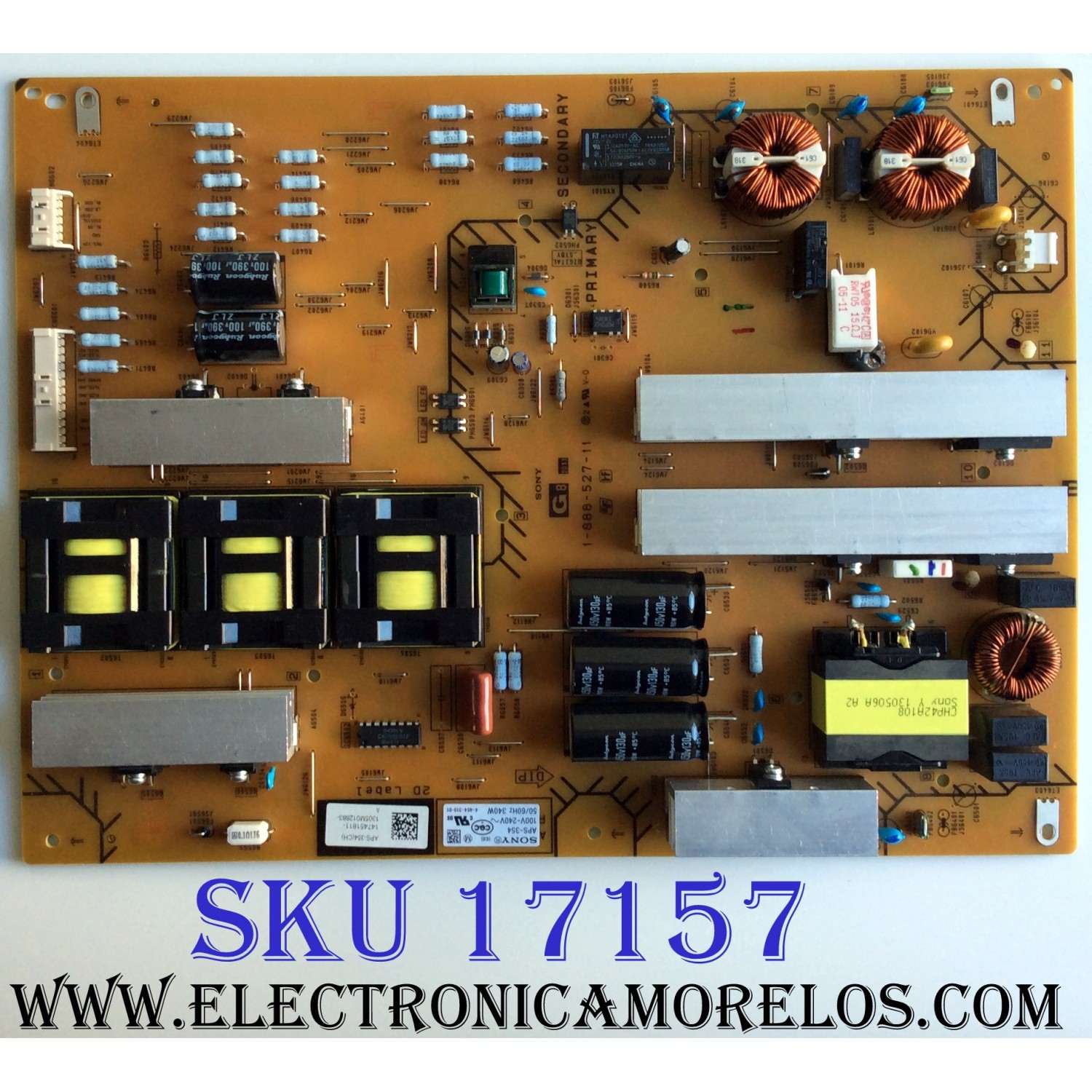 FUENTE DE PODER / SONY 1-474-518-11 / APS-354 / 147451811 / APS-354(CH) / 1-888-527-11 / PANEL SYV6531 / MODELOS XBR-65X850A / XBR-65X900A