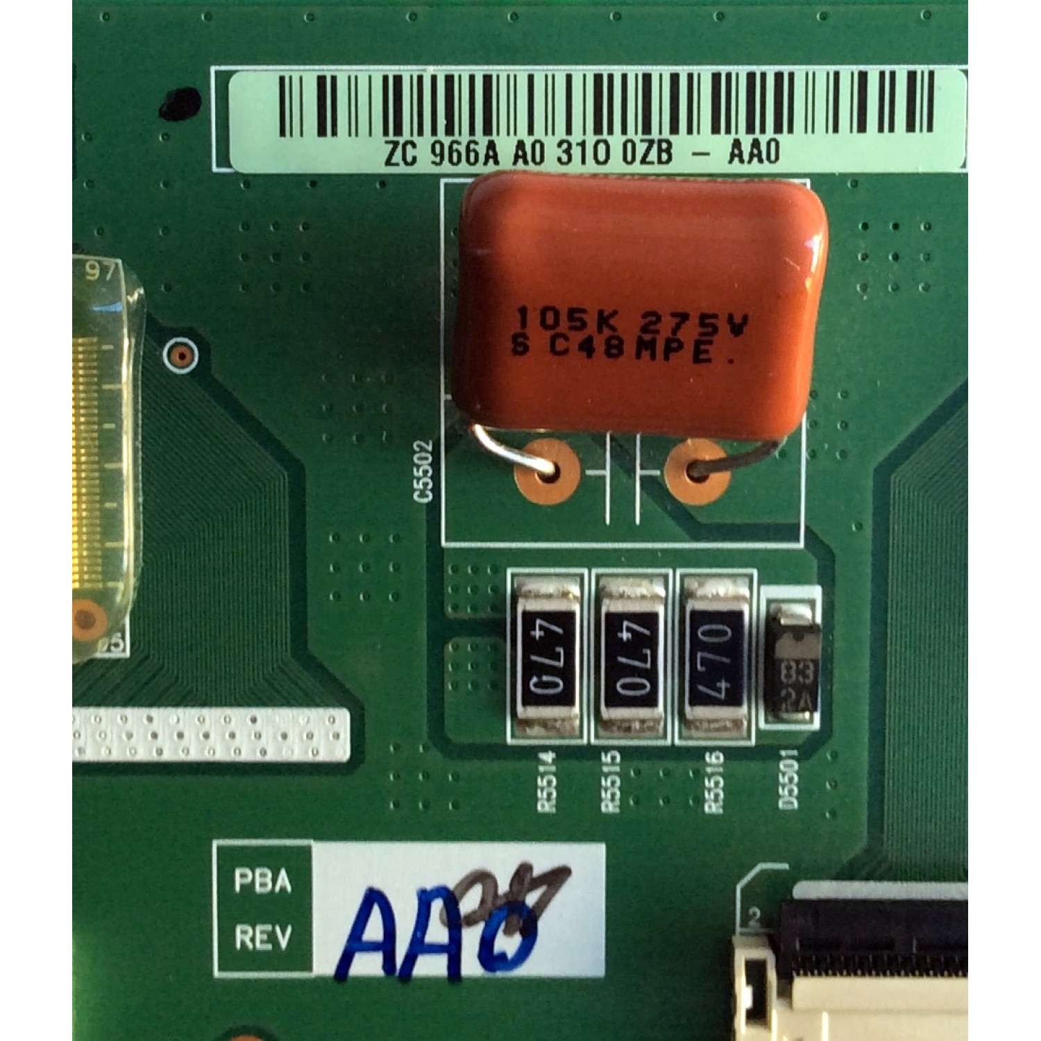 Y-BUFFER / SAMSUNG BN96-25203A / LJ92-01966A / LJ41-10339A / 966A A0 / 966 AA0 / PANEL S51FH-YE02 / S51FH-YB04 / MODELO PN51F8500AFXZA UW01 - Imagen 2