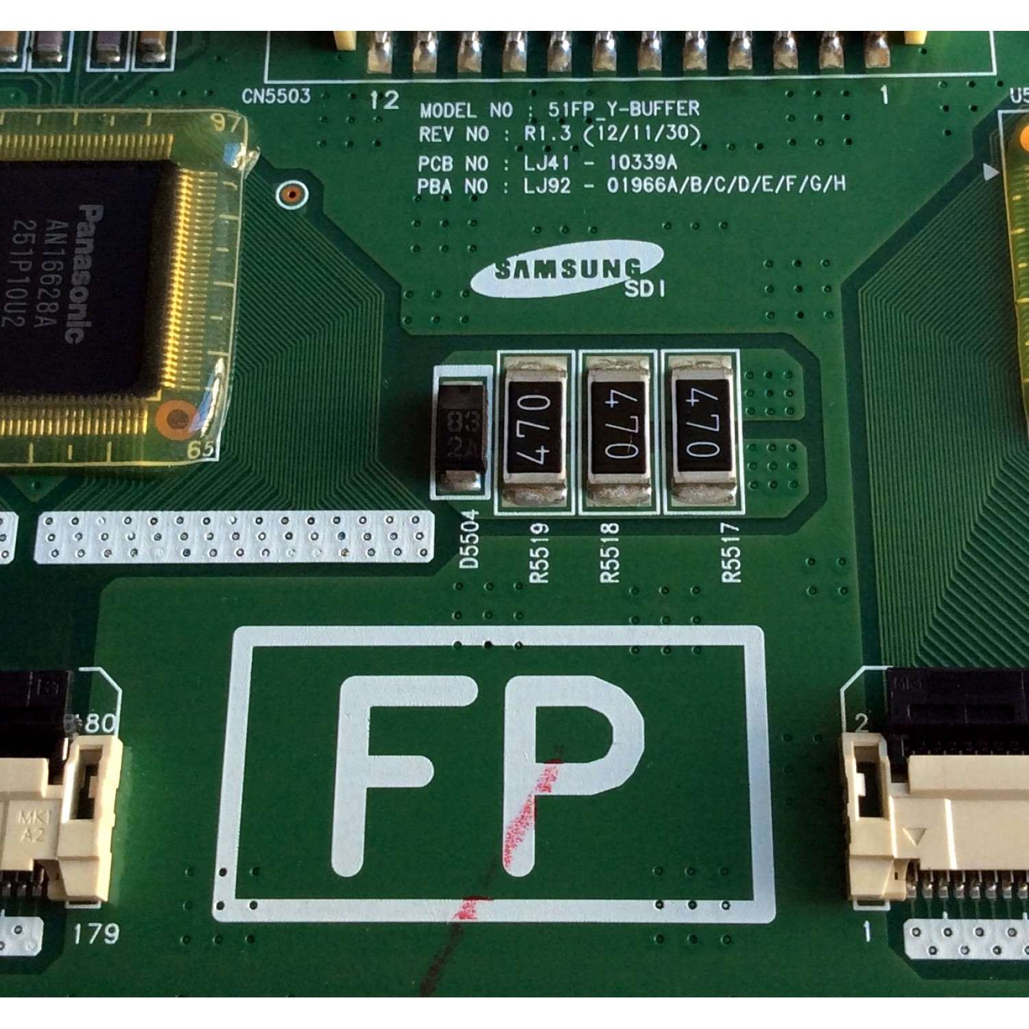 Y-BUFFER / SAMSUNG BN96-25203A / LJ92-01966A / LJ41-10339A / 966A A0 / 966 AA0 / PANEL S51FH-YE02 / S51FH-YB04 / MODELO PN51F8500AFXZA UW01 - Imagen 3