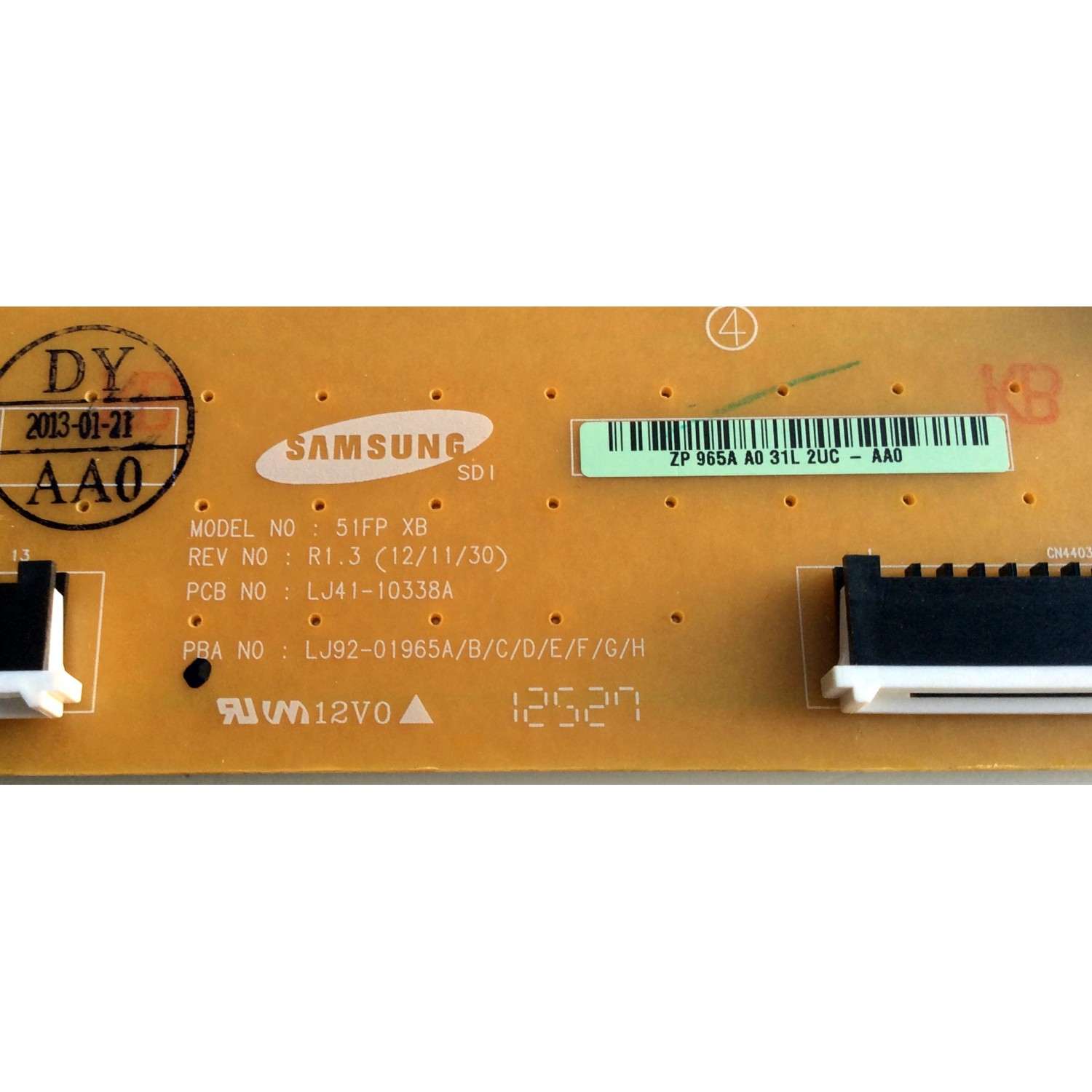 X-BUFFER / SAMSUNG LJ92-01965A / LJ41-10338A / 965A A0 / 965 AA0 / PANEL S51FH-YE02 / S51FH-YB04 / MODELO PN51F8500AFXZA UW01 - Imagen 2