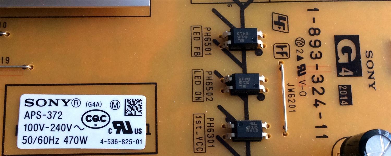 FUENTE DE PODER / SONY 1-474-581-11 / 147458111 / APS-372(CH) / 1-893-324-11 / APS-372 / PANEL YD4S790LTG01 / MODELO XBR-79X900B - Imagen 2