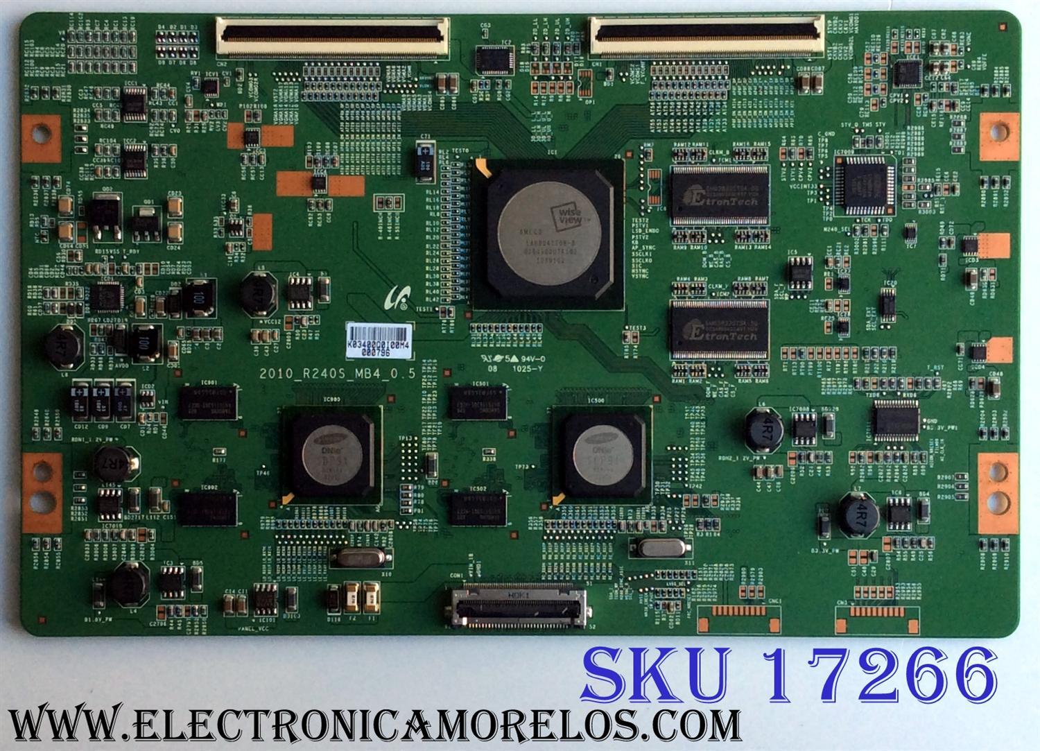 T-CON / SAMSUNG LJ94-03400Q / 2010_R240S_MB4_0.5 / 3400Q / PANEL LTF460HQ3-A08 / MODELO UN46C8000XFXZA SQ01