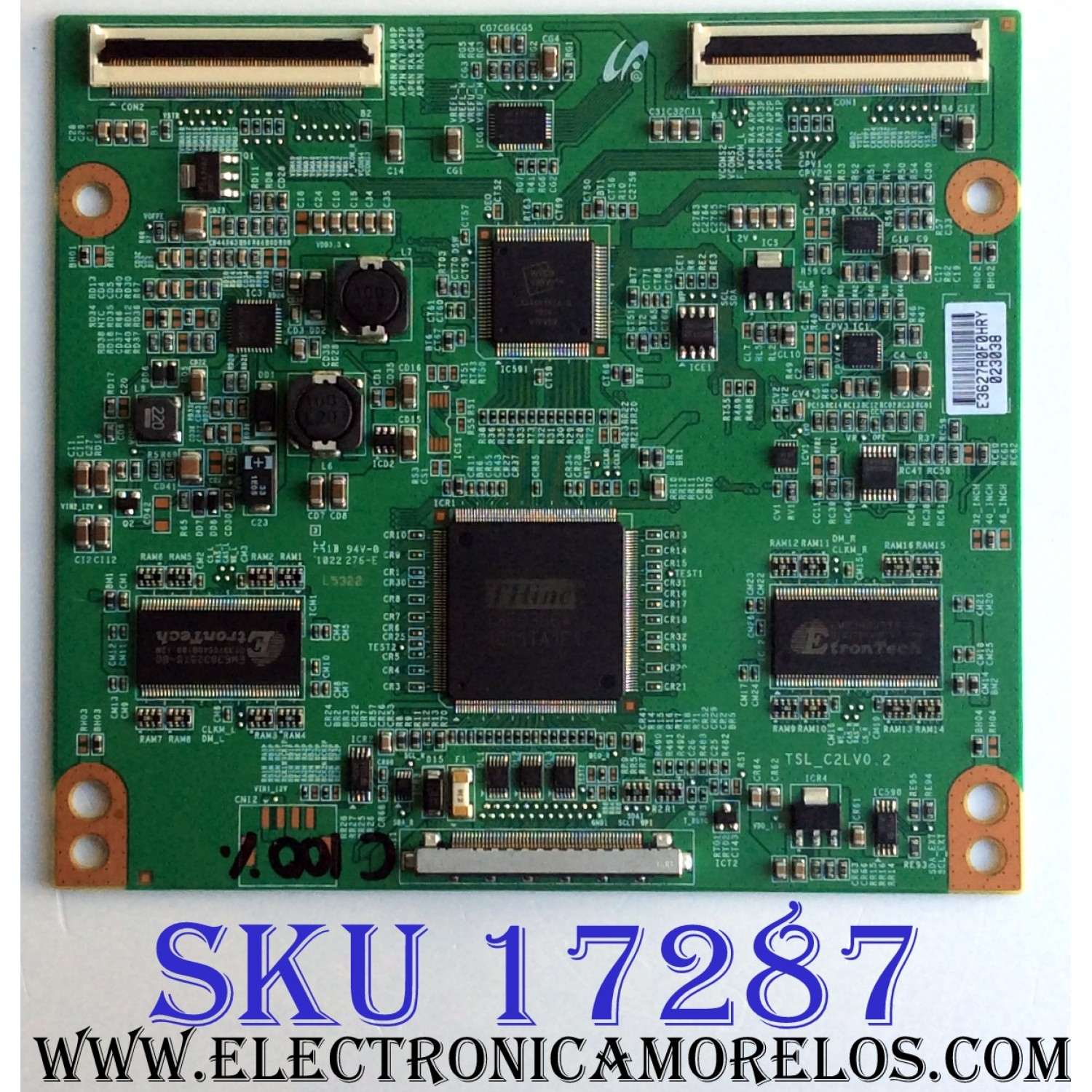 T-CON / SONY 1-857-792-11 / LJ94-03627A / 3627A / TSL_C2LV0.2 / PANEL LTY400HM03-001 / MODELO NSX-40GT1