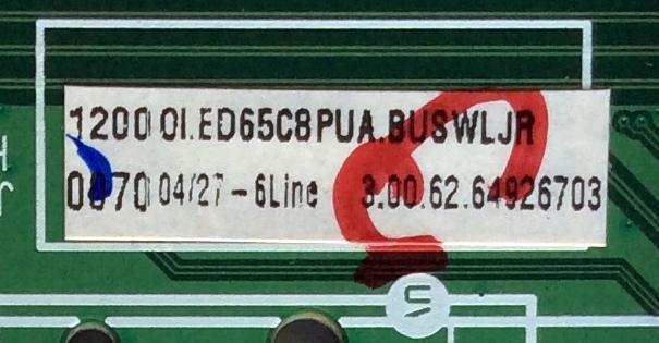 MAIN / LG EBT64926703 / EAX67685603 (1.1) / PANEL LE650AQD (EL)(A3) / MODELOS OLED65C8PUA.BUSJWLJR / OLED65C8PUA / OLED55C8AUA.BUSWLJR - Imagen 2