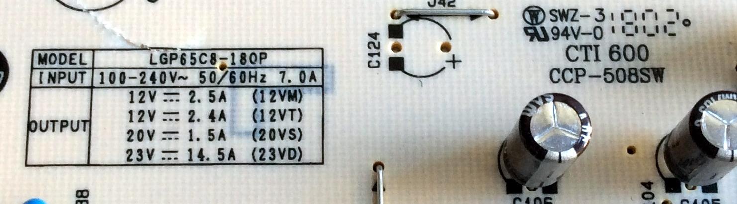 FUENTE DE PODER / LG EAY64748901 / EAX67914301(1.6) / 64748901 / 3PCR02260A / CCP-508SW / REV 1.0 / PSOL-L751A / PANEL LE650AQD (EL)(A3) / MODELOS OLED65C8PUA BUSJWLJR / OLED65C8PUA / OLED65B8PUA.BUSWLJR - Imagen 3