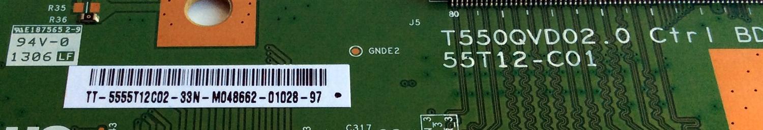 T-CON / SONY 1-895-397-11 / 55.55T12.C02 / T550QVD02.0 / 5555T12C02 / 55T12-C01 / PANEL UD3Y546LTQ1 / MODELOS XBR-55X900A / SE55UY04 / ELUFT551 / E4SFT551 / E4SFC551 H5A0M - Imagen 2