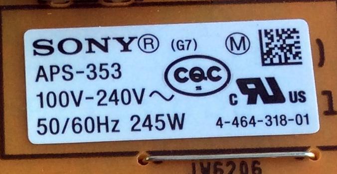 FUENTE DE PODER / SONY 1-474-517-11 / APS-353 / 147451711 / 1-888-526-11 / APS-353(CH) / PANEL UD3Y546LTQ1 / MODELOS XBR-55X850A / XBR-55X900A - Imagen 2