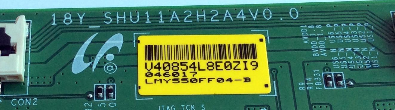 T-CON / SONY LJ94-40854L / 18Y_SHU11A2H2A4V0.0 / 40854L / LMY550FF04-B / PANEL YD8F007DND01B / MODELO XBR-55X900F - Imagen 2
