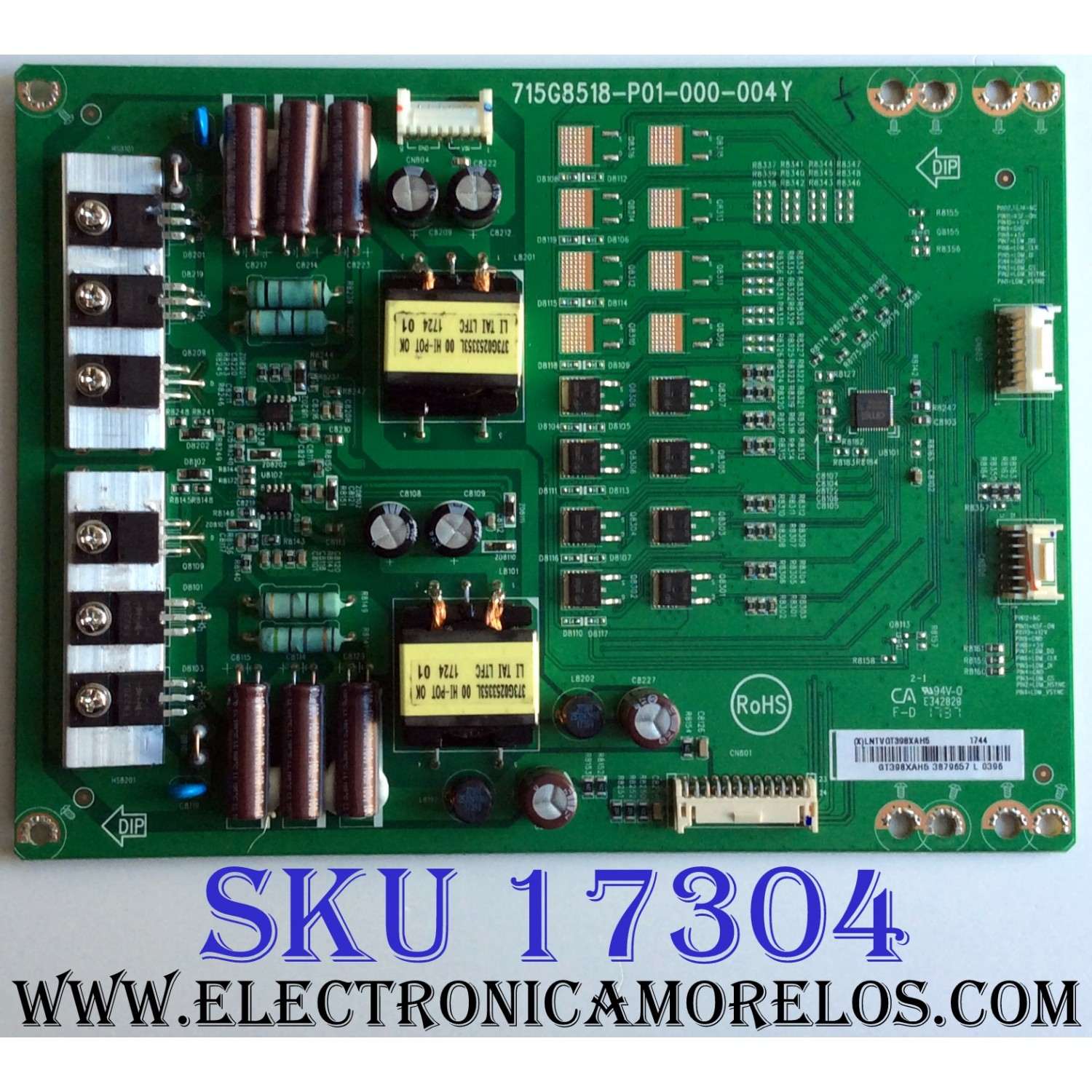 LED DRIVER / VIZIO LNTVGT398XAH5 / 715G8518-P01-000-004Y / E342828 / MODELOS E75-E1 LTMAGRAT / E75-E1