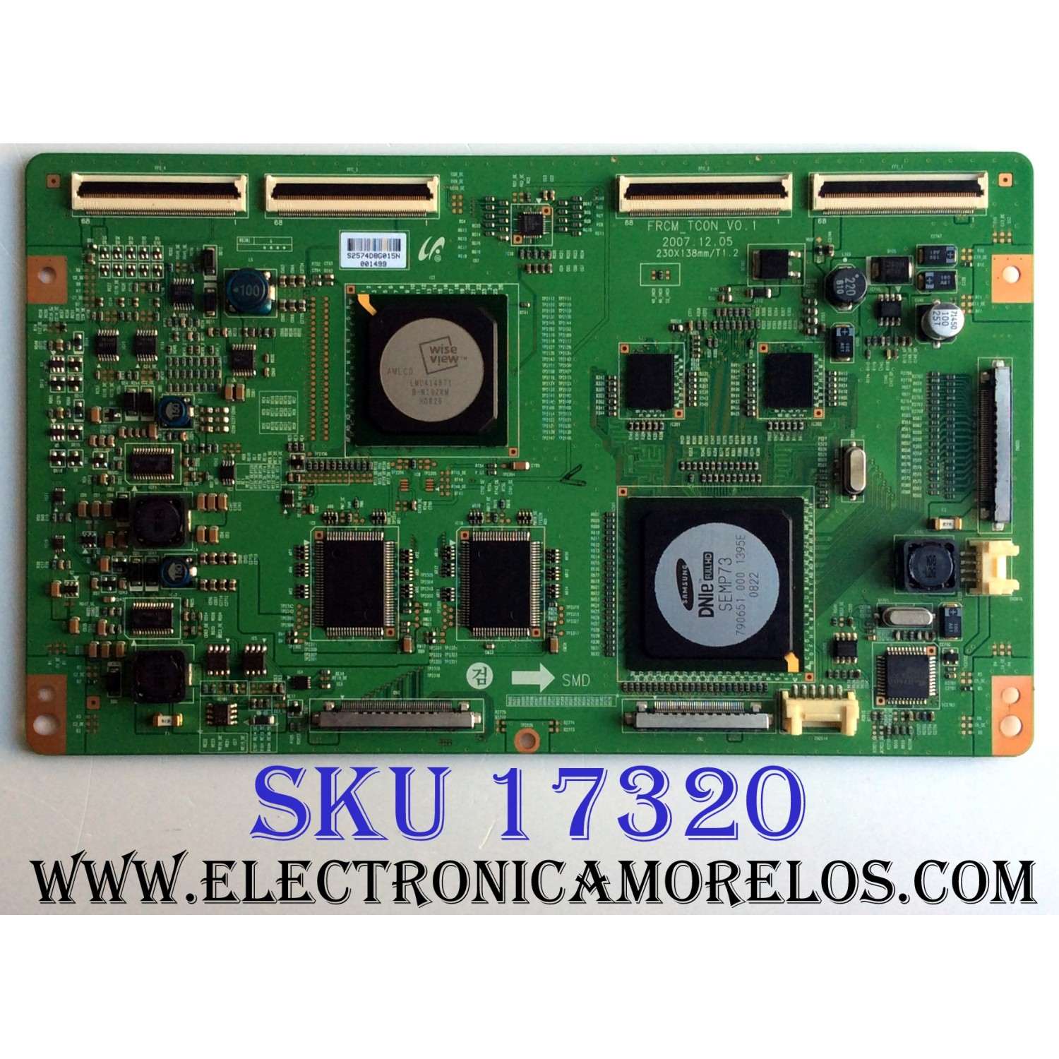 T-CON / SAMSUNG BN81-02129A / LJ94-2574D / FRCM_TCON_V0.1 / 2574E / 2574D / SUSTITUTAS LJ94-02346J / LJ94-02349C / BN81-01702A / BN81-01697A / BN81-02452A / LJ94-02347D / PANEL LTF460HE05-A01 / MODELO LN46A850S1FXZA / MAS PARTES SUSTITUTAS EN DESCRIPCION.