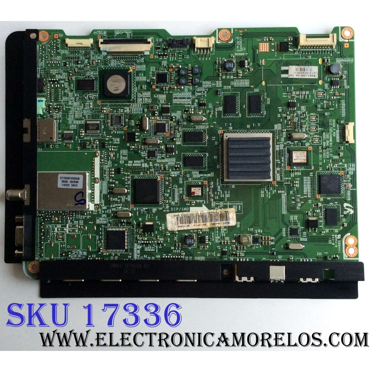 MAIN PARA TV SAMSUNG NUMERO DE PARTE BN94-04482V / BN41-01623A / BN97-05515A / PANEL S63FH-YB06 / MODELO PN64D8000FFXZA I101