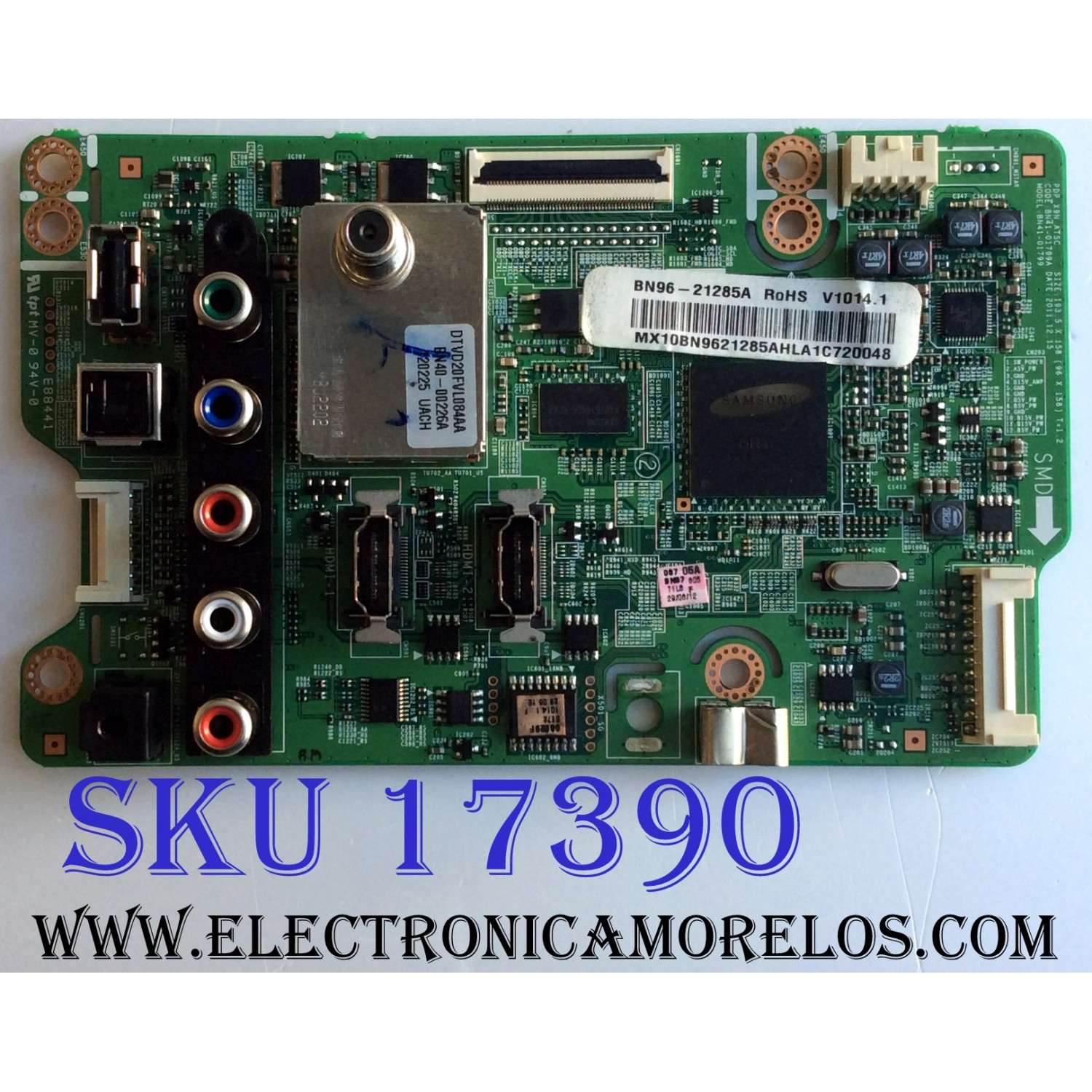 MAIN / SAMSUNG BN96-21285A / BN41-01799A / PANEL`S S60FH-YB02 / S60FH-YD02 / MODELOS PN60E535A3FXZA TS02 / PN60E535A3FXZA