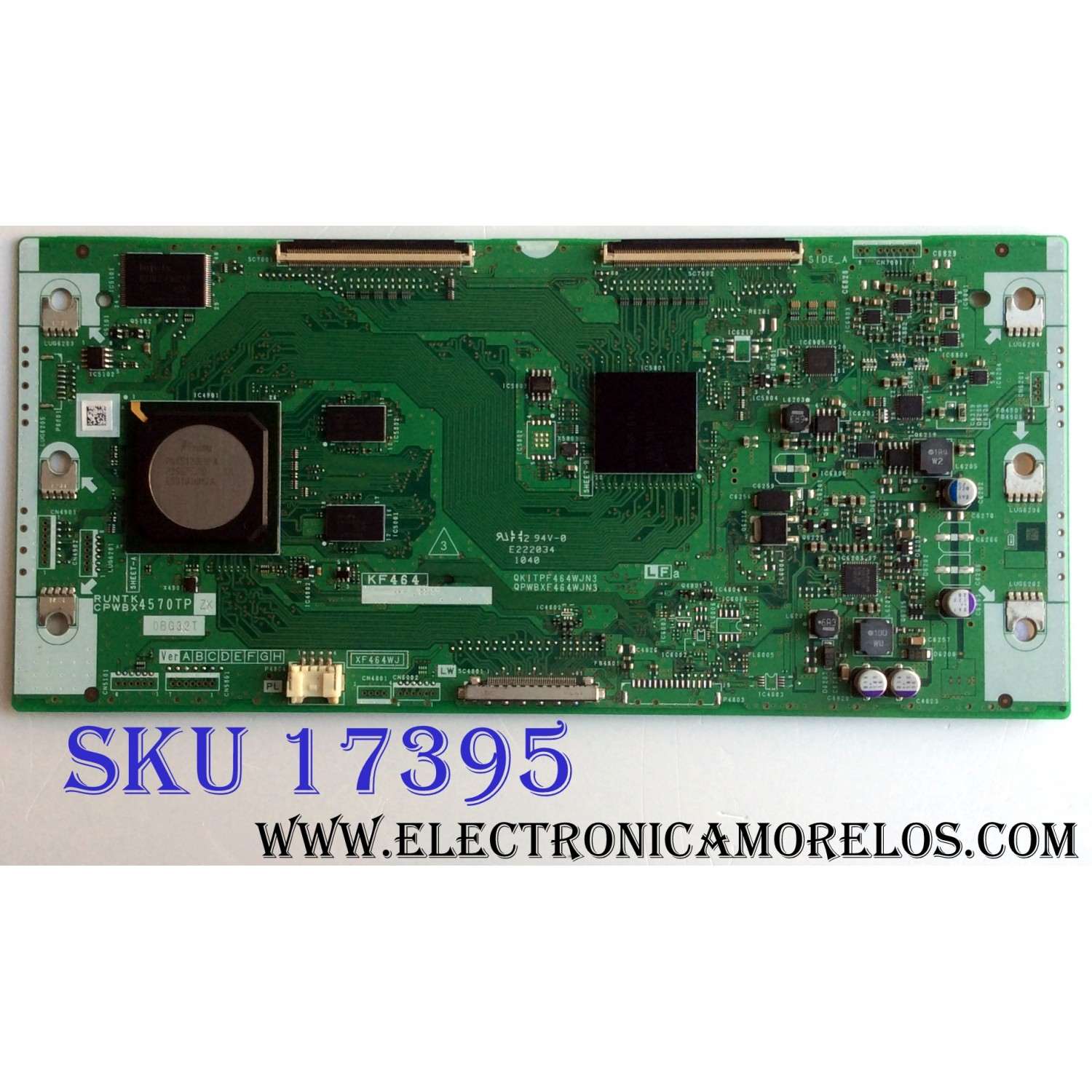 T-CON / SHARP RUNTK4570TPZK / RUNTK4570TP / CPWBX4570TP / 4570TP / KF464 / PANEL LK520D3LWG0Z / MODELOS LC-46LE810UN / LC-52LE820UN