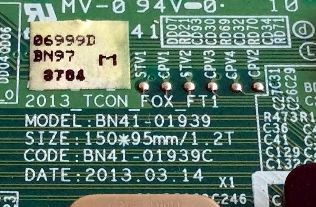 T-CON / SAMSUNG BN96-28930A / BN41-01939C / BN97-06999D / PANEL CY-HF460CSLV1H / MODELOS UN46F6350AFXZA TU02 / UN46F6350AFXZA / UN46F6400AFXZA / HG46NB690QFXZA / UN46F6300AFXZA TU02 - Imagen 3