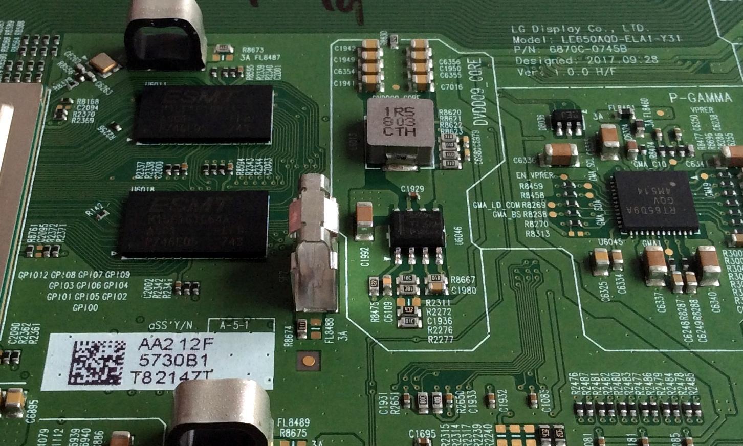 T-CON / LG OLED 6871L-5730B / 6870C-0745B / LE650AQD-ELA1-Y31 / 5730B / PANEL LE650AQD (EL)(A3) / MODELOS OLED65C8PUA / OLED65C8PUA BUSJWLJR - Imagen 4