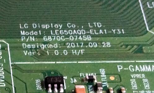 T-CON / LG OLED 6871L-5730B / 6870C-0745B / LE650AQD-ELA1-Y31 / 5730B / PANEL LE650AQD (EL)(A3) / MODELOS OLED65C8PUA / OLED65C8PUA BUSJWLJR - Imagen 3