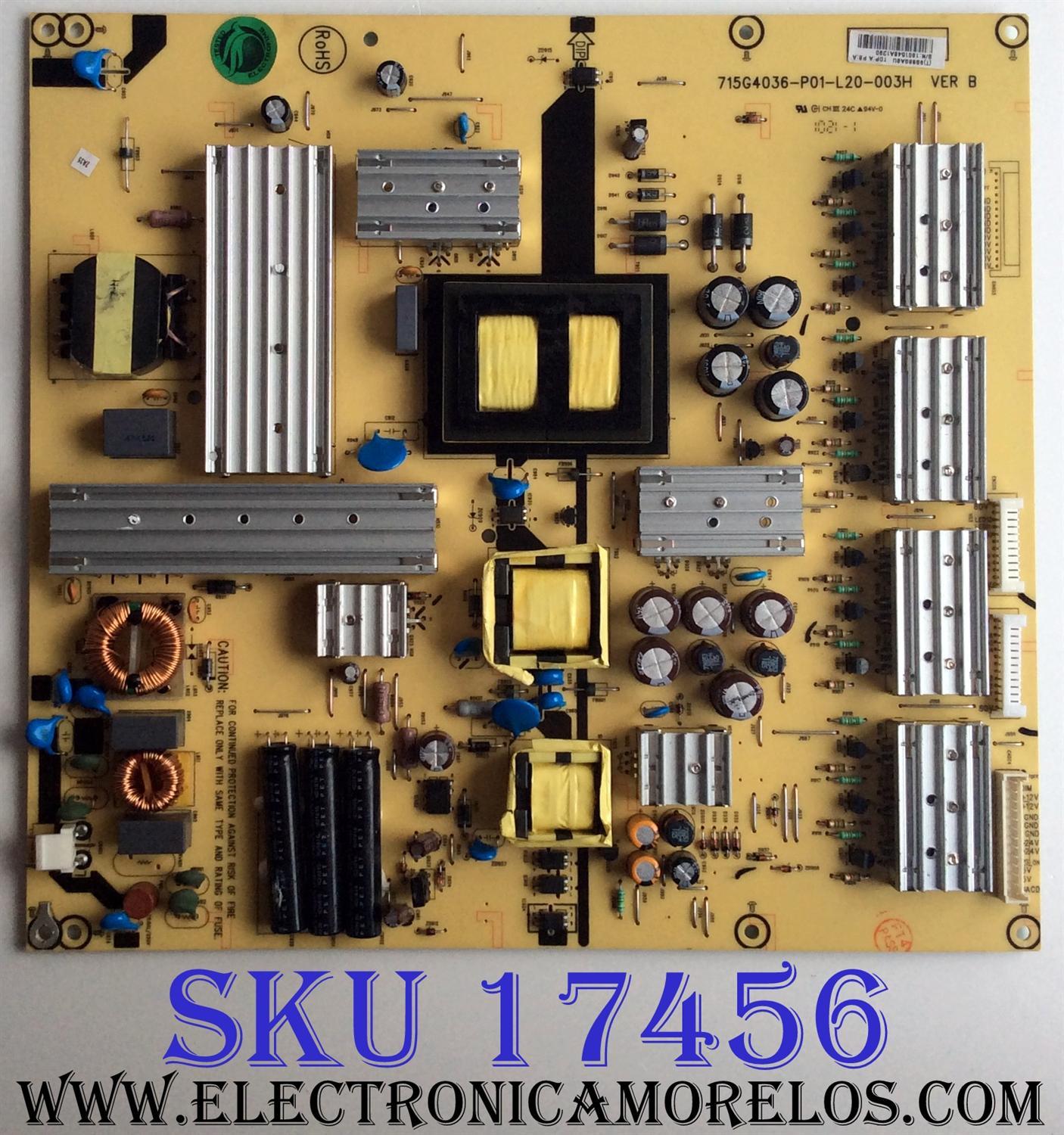 FUENTE DE PODER / VIZIO ADTV9S88GABU / 9S88GABU / 715G4036-P01-L20-003H / MODELOS M470VT / VT470M