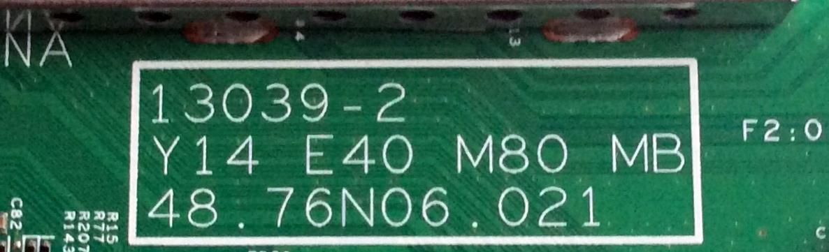 MAIN / VIZIO 55.76N01.A04 / 48.76N06.021 / 5576N01A04 / 5576N01A04G / 13039-2 / PANEL LSC400HM09 / MODELO E400I-B2 - Imagen 2