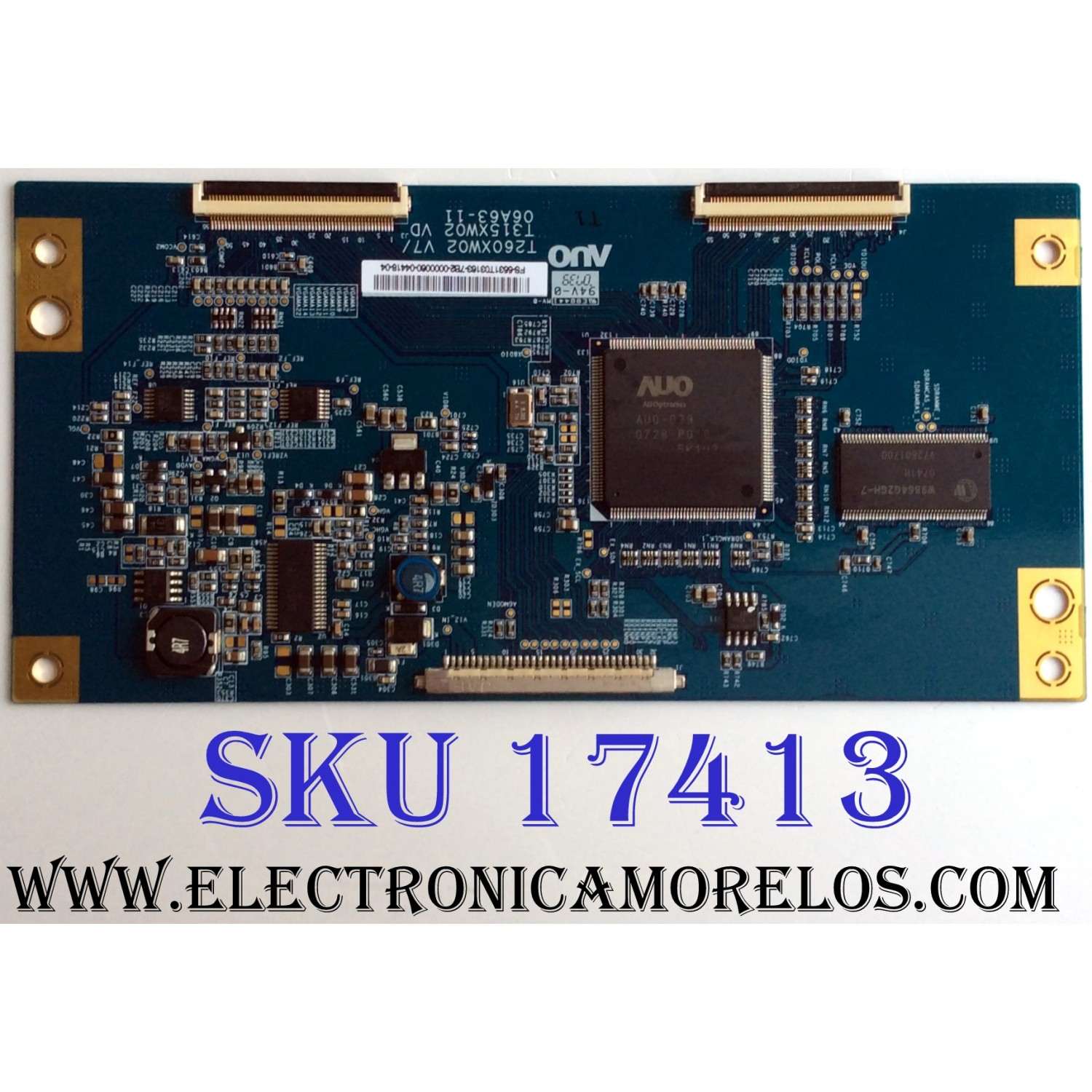T-CON / LG 55.31T03.163 / 5531T03163 / T260XW02 V7 / T315XW02 VD / 06A63-11 / PANEL T315XW02 V.D / MODELOS 32LC5DC-UA AUSTLJR / 32LC7D-UK AUSTLJM / 32PFL5322D / 37 / X32BV-NAGA +