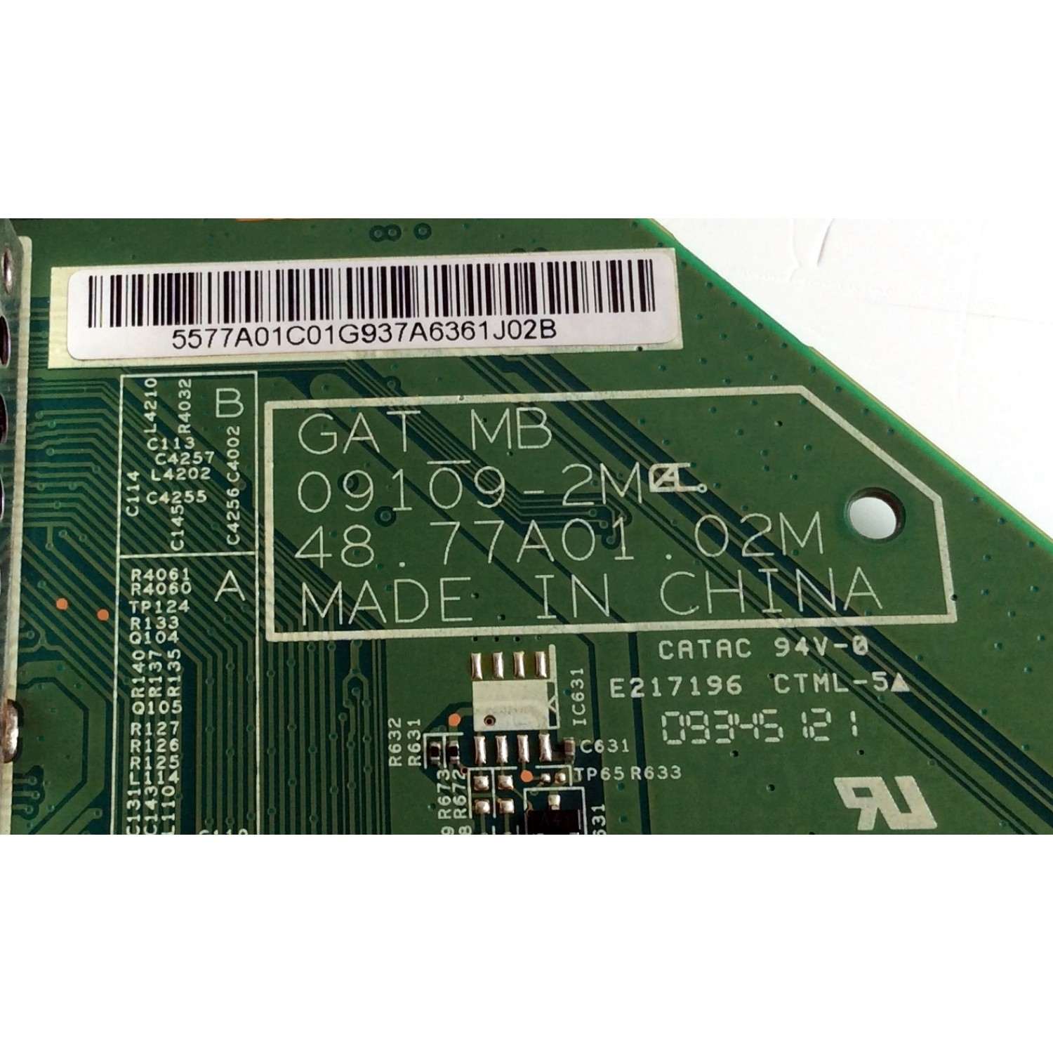 MAIN / TOSHIBA 55.77A01.C01 / 5577A01C01G937A / 48.77A01.02M / GAT_MB / 09109-2M / PANEL T260XW02 VP / MODELO 26LV610U-T - Imagen 2