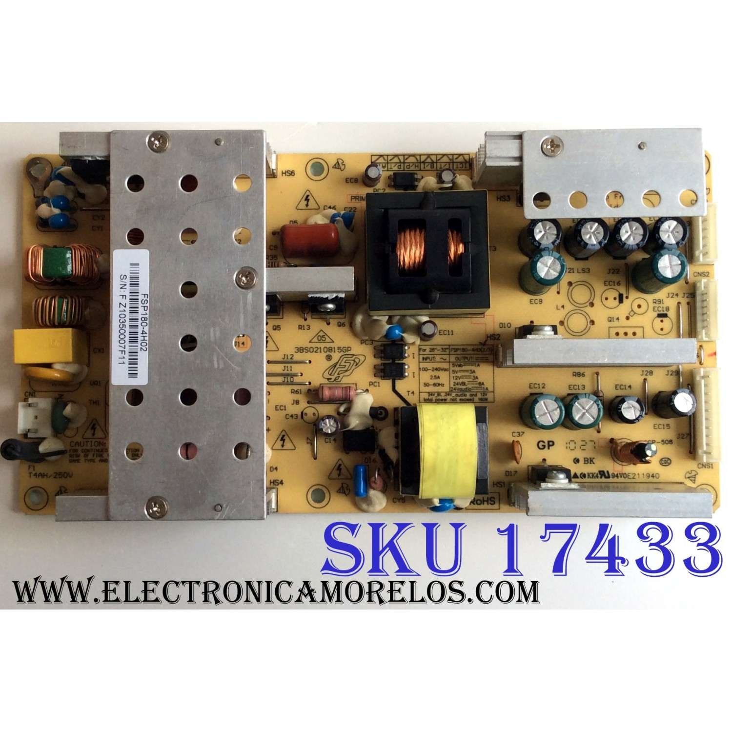 FUENTE DE PODER / GPX FSP180-4H02 / 3BS0210815GP / FSP180-4H0(2/3) / E211940 / PANEL LTA320AP02-W37 / MODELOS TD3220B / TD3220BRS