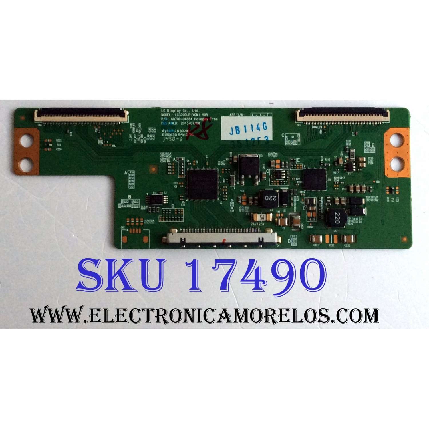 T-CON / LG 6871L-3412F / 6870C-0488A / LC320DUE-VGM1 / 3512F / PANEL LC320DUE (MG)(A3) / MODELOS 32LF5600-UB / 32LX560H-UA / 32LX340H-UA / 32LF5600-UB BUSYLJM / 32LX560H-UA BUSYLJM / 32LX340H-UA BUSYLJM