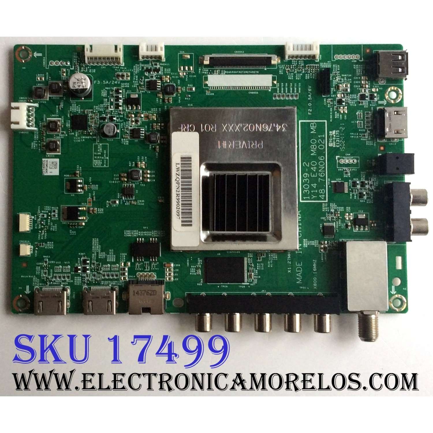 MAIN / VIZIO 55.76N01.A04 / 48.76N06.021 / 5576N01A04 / 5576N01A04G / 13039-2 / PANEL LSC400HM09 / MODELO E400I-B2