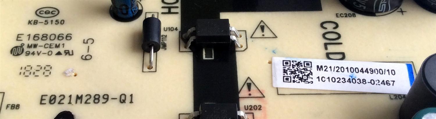 FUENTE DE PODER HITACHI / JVC TV5006-ZC02-02 / 1010234038 / 1010234038-02467 / M21/2010044900/10 / E168066 / E021M289-01 / KB-5150 / PANEL V500DJ6-QE1 / V500DJ7-QE1 /  MODELO 50C61 MT8GG / LT-50MAW595 / LT-50MAW500 - Imagen 3