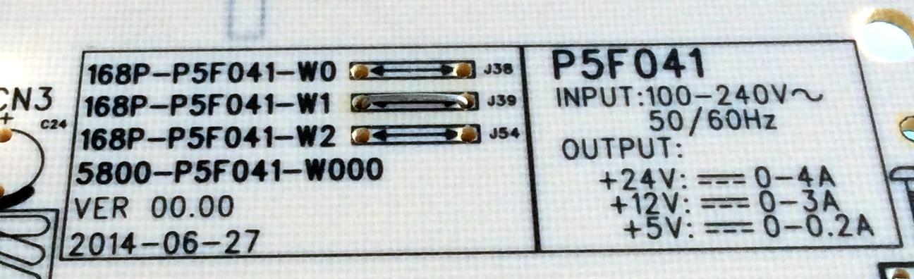 FUENTE DE PODER PARA TV LG / NUMERO DE PARTE 168P-P5F041-W1 / 5800-P5F041-W000 / P5F041 / 65E510-6M63N / PANEL V650HP1-LS6 REV.E2 / MODELOS 65LB5200-UA / 65LB5200-UA.CUSJLH - Imagen 2